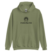 "A Positive Way of Life" Positive Thought Brand Unisex Hoodie (Black Graphic)