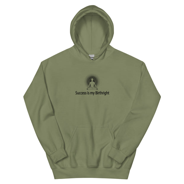 "Success is my Birthright" Positive Thought Brand Unisex Hoodie (Black Graphic)