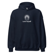 "Love Thyself" Positive Thought Brand Unisex Hoodie (White Graphic)