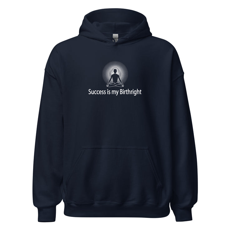 "Success is my Birthright" Positive Thought Brand Unisex Hoodie (White Graphic)