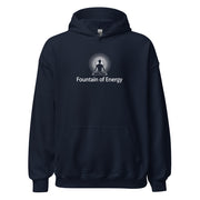 "Fountain of Energy" Positive Thought Brand Unisex Hoodie (White Graphic)
