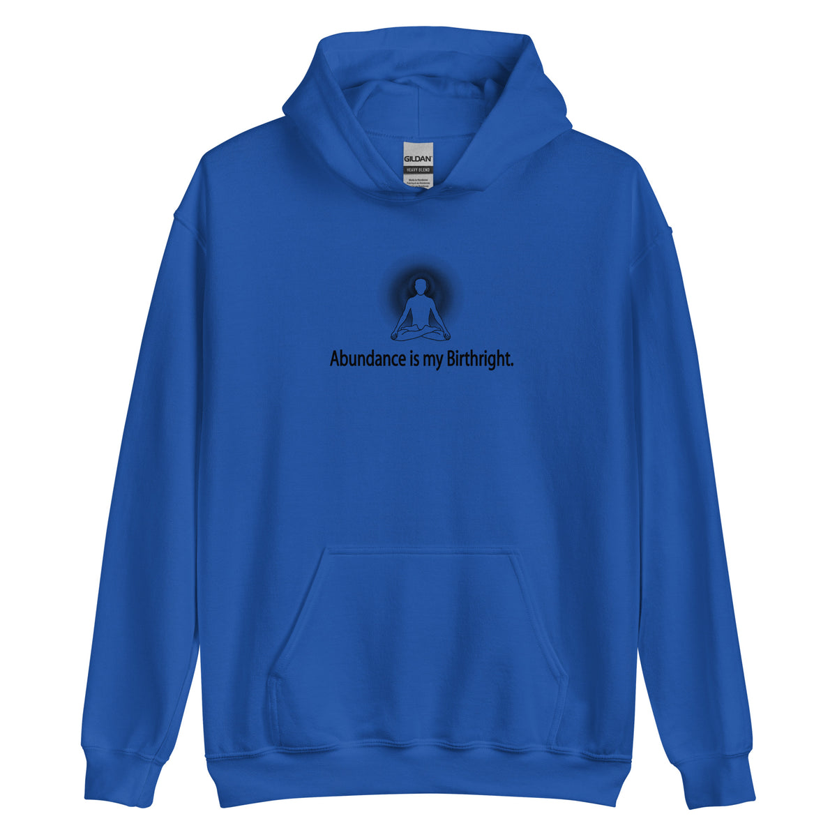 "Abundance is my Birthright" Positive Thought Brand Unisex Hoodie (Black Lettering)