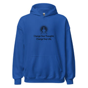 "Change Your Thoughts. Change Your Life" Unisex Hoodie (Black Graphic)