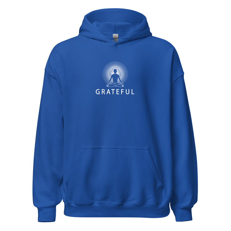 "GRATEFUL" Positive Thought Brand Unisex Hoodie (White Graphic)