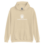 "Awaken Your Essence" Positive Thought Brand Unisex Hoodie (White Lettering)