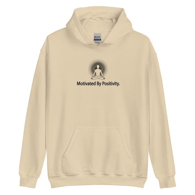 "Motivated by Positivity" Positive Thought Brand Unisex Hoodie (Black Graphic)