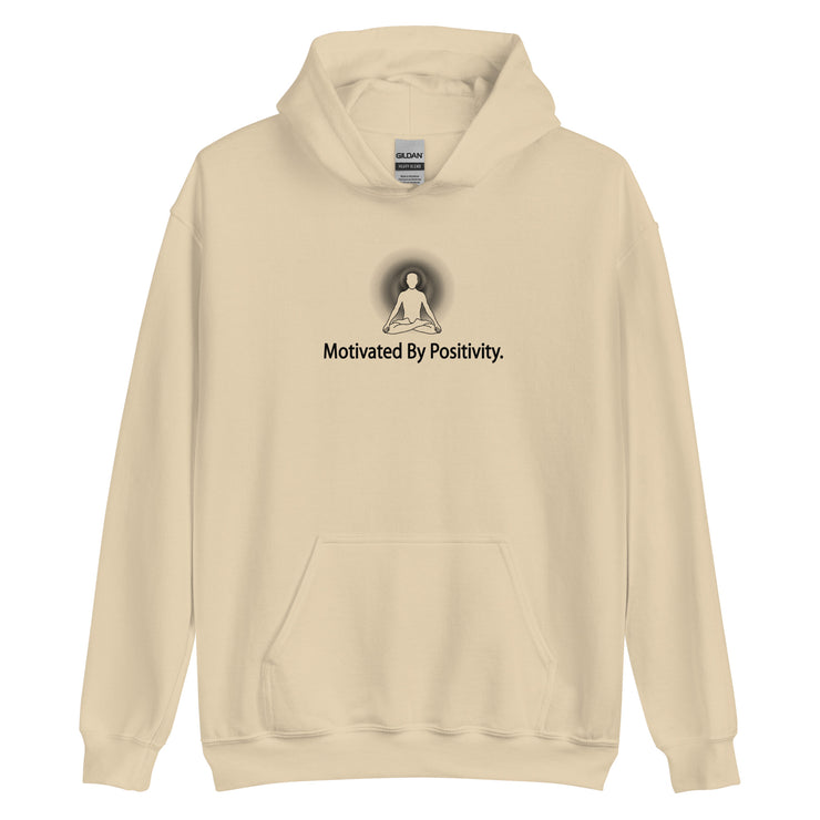 "Motivated by Positivity" Positive Thought Brand Unisex Hoodie (Black Graphic)