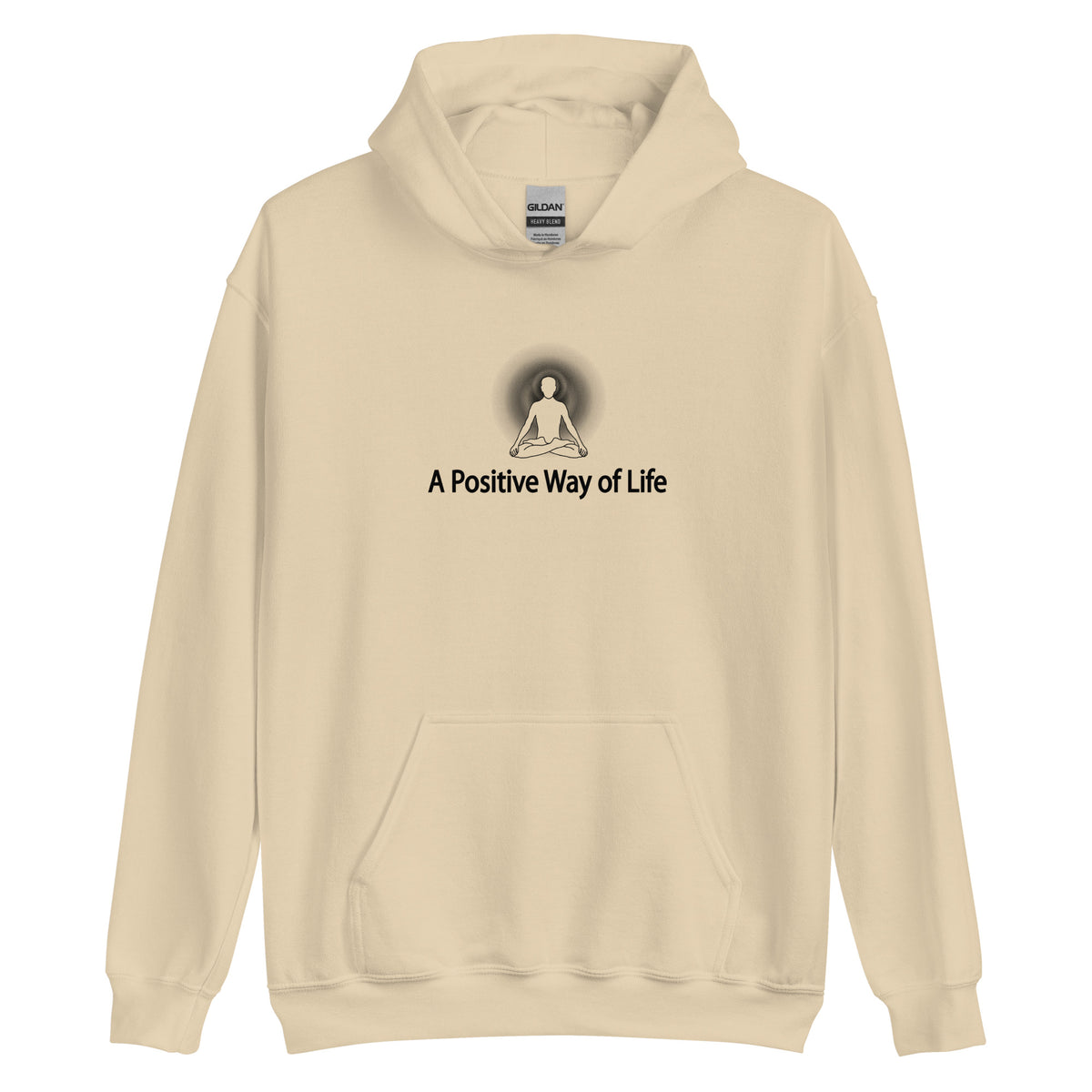 "A Positive Way of Life" Positive Thought Brand Unisex Hoodie (Black Graphic)