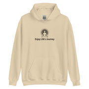 "Enjoy Life's Journey" Positive Thought Brand Unisex Hoodie (Black Graphic)