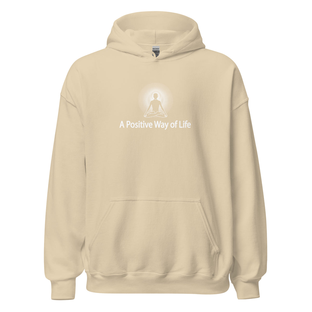 "A Positive Way of Life" Positive Thought Brand Unisex Hoodie (White Graphic)
