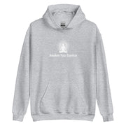 "Awaken Your Essence" Positive Thought Brand Unisex Hoodie (White Lettering)