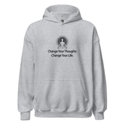 "Change Your Thoughts. Change Your Life" Unisex Hoodie (Black Graphic)