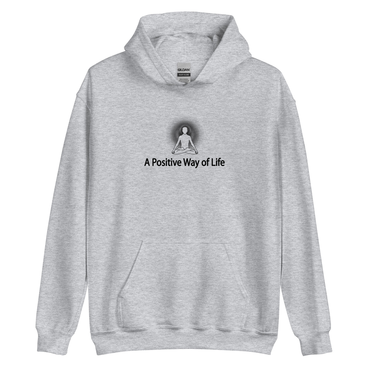 "A Positive Way of Life" Positive Thought Brand Unisex Hoodie (Black Graphic)
