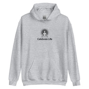 "Celebrate Life" Positive Thought Brand Unisex Hoodie (Black Hoodie)