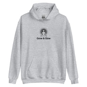 "Grow & Glow" Positive Thought Brand Unisex Hoodie (Black Graphic)