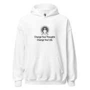 "Change Your Thoughts. Change Your Life" Unisex Hoodie (Black Graphic)