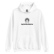 "Energy Flows Where Attention Goes" Positive Thought Brand Unisex Hoodie (Black Graphic)