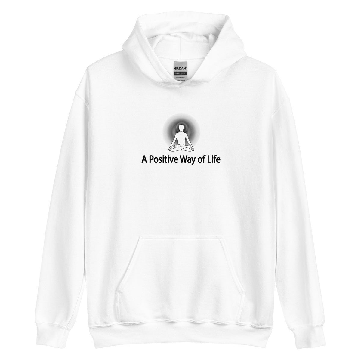 "A Positive Way of Life" Positive Thought Brand Unisex Hoodie (Black Graphic)