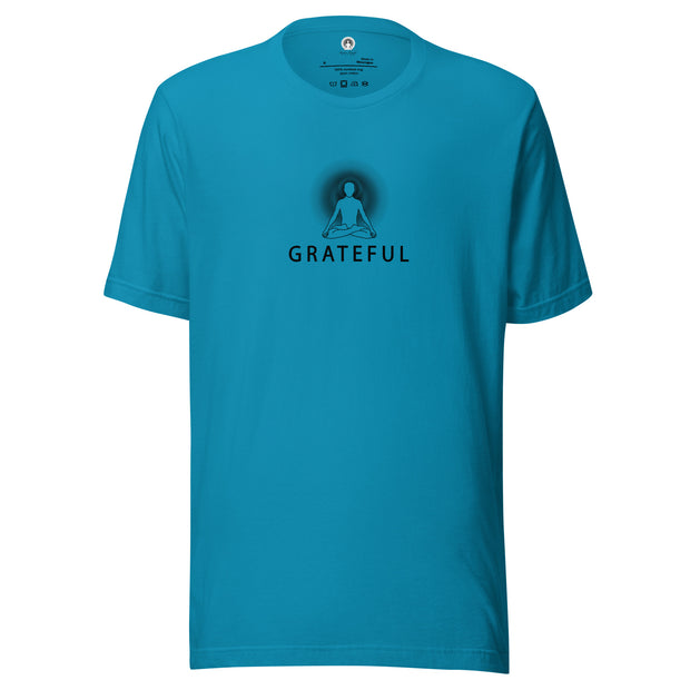 "GRATEFUL" Positive Thought Brand Unisex T-Shirt (Black Graphic)