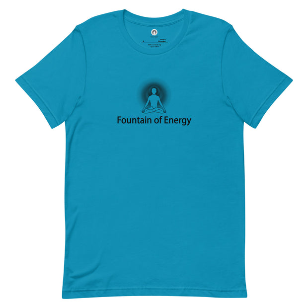 "Fountain of Energy" Positive Thought Brand Unisex T-Shirt (Black Graphic)