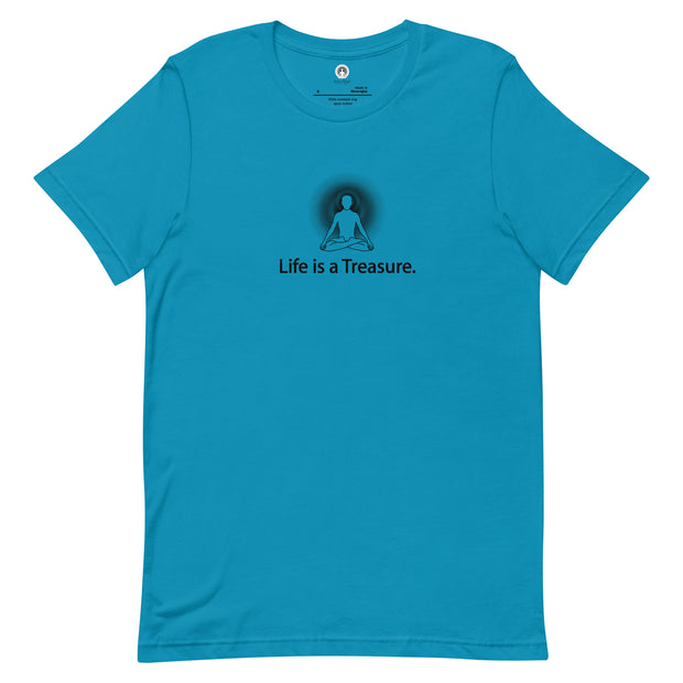 "Life is a Treasure" Positive Thought Brand Unisex T-Shirt (Black Graphic)