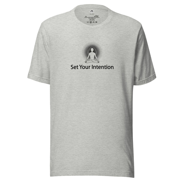 "Set Your Intention" Positive Thought Brand Unisex T-Shirt (Black Graphic)