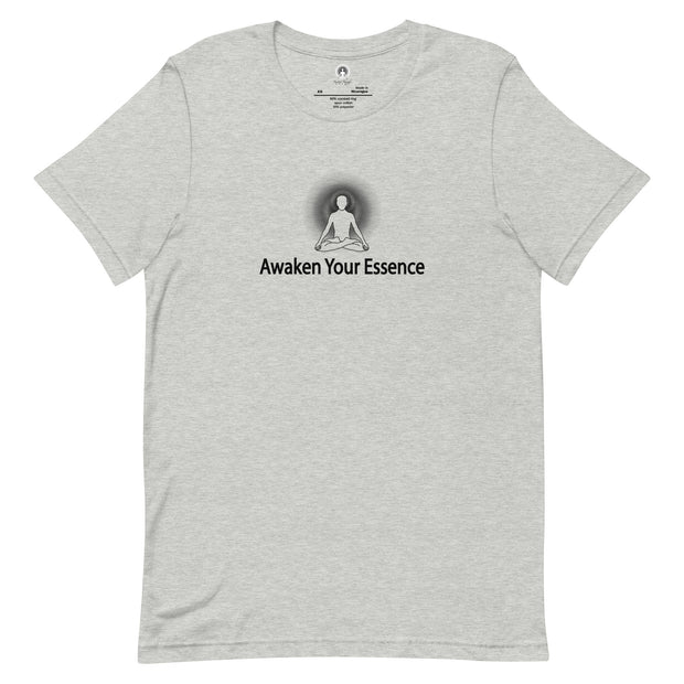 "Awaken Your Essence" Positive Thought Brand Unisex T-Shirt (Black Graphic)