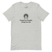 "Change Your Thoughts, Change Your Life" Positive Thought Brand Unisex T-Shirt (Black Graphic)