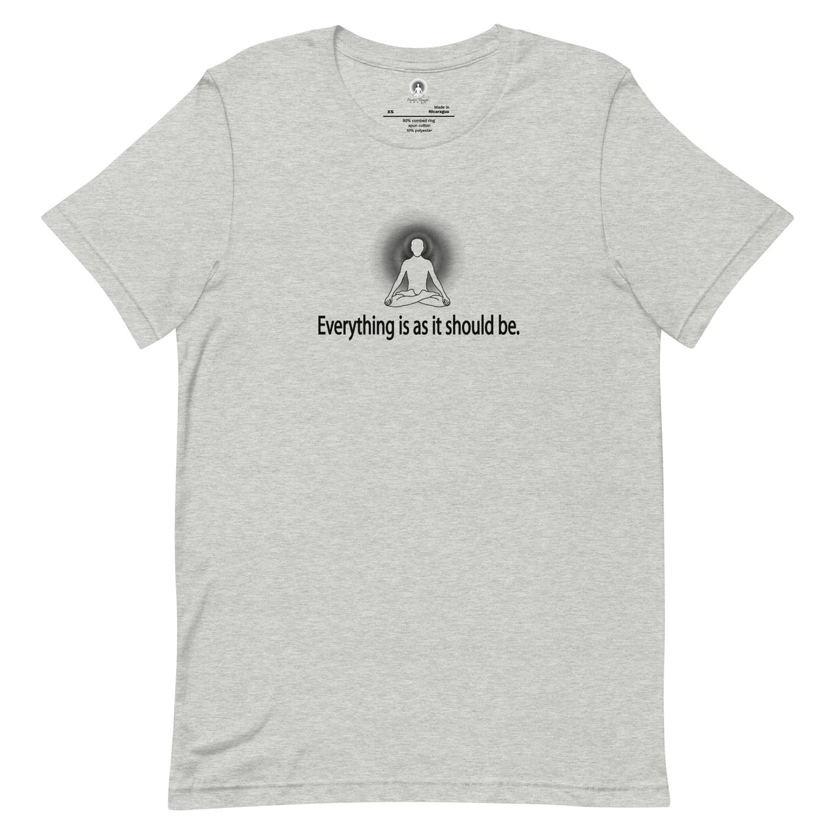 "Everything is as it should be" Positive Thought Brand Unisex T-Shirt (Black Graphic)