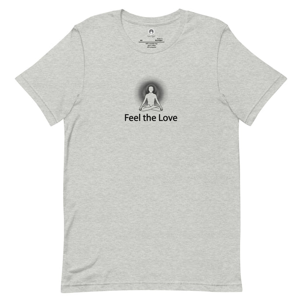 "Feel the Love" Positive Thought Brand Unisex T-Shirt (Black Graphic)