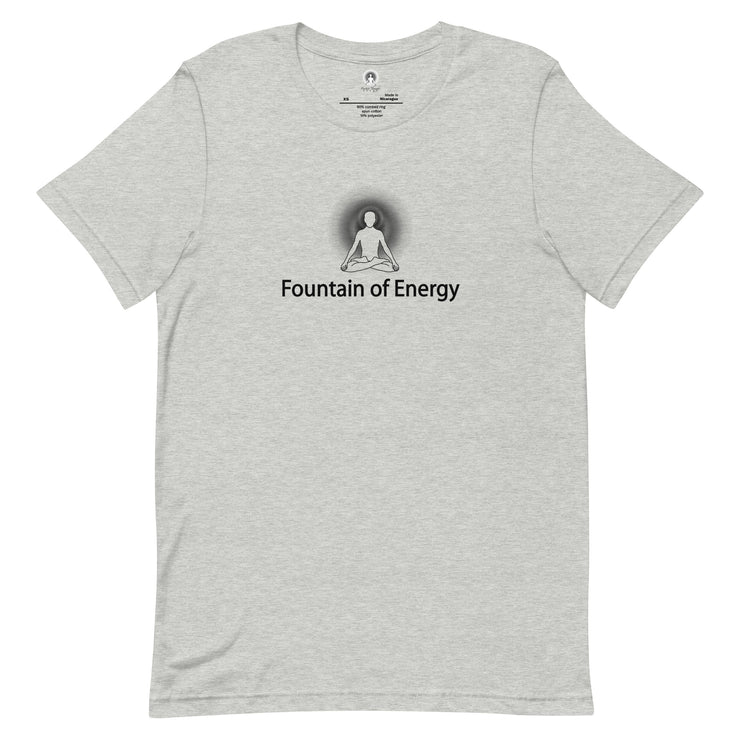 "Fountain of Energy" Positive Thought Brand Unisex T-Shirt (Black Graphic)