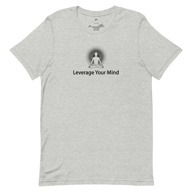 "Leverage Your Mind" Positive Thought Brand Unisex T-Shirt (Black Graphic)