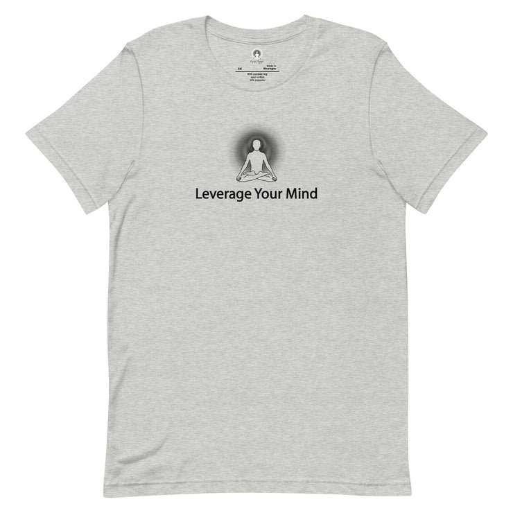 "Leverage Your Mind" Positive Thought Brand Unisex T-Shirt (Black Graphic)