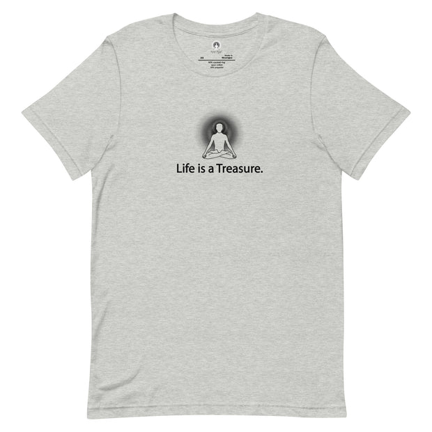 "Life is a Treasure" Positive Thought Brand Unisex T-Shirt (Black Graphic)