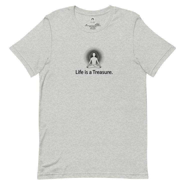"Life is a Treasure" Positive Thought Brand Unisex T-Shirt (Black Graphic)