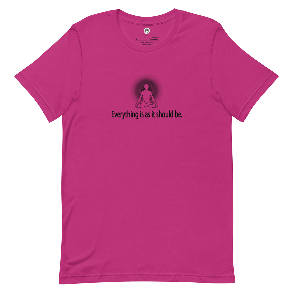 "Everything is as it should be" Positive Thought Brand Unisex T-Shirt (Black Graphic)