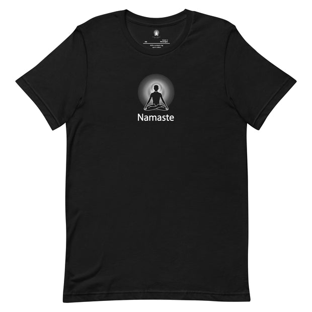 "Namaste" Positive Thought Brand Unisex T-Shirt (White Graphic)