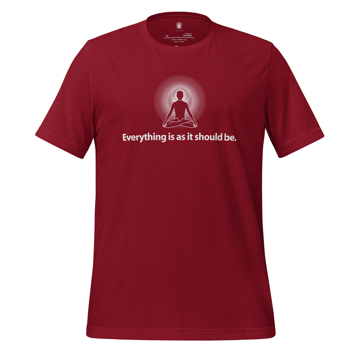 "Everything is as it should be" Positive Thought Brand Unisex T-Shirt (White Graphic)