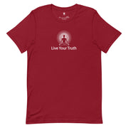 "Live Your TRuth" Positive Thought Brand Unisex T-Shirt (White Graphic)