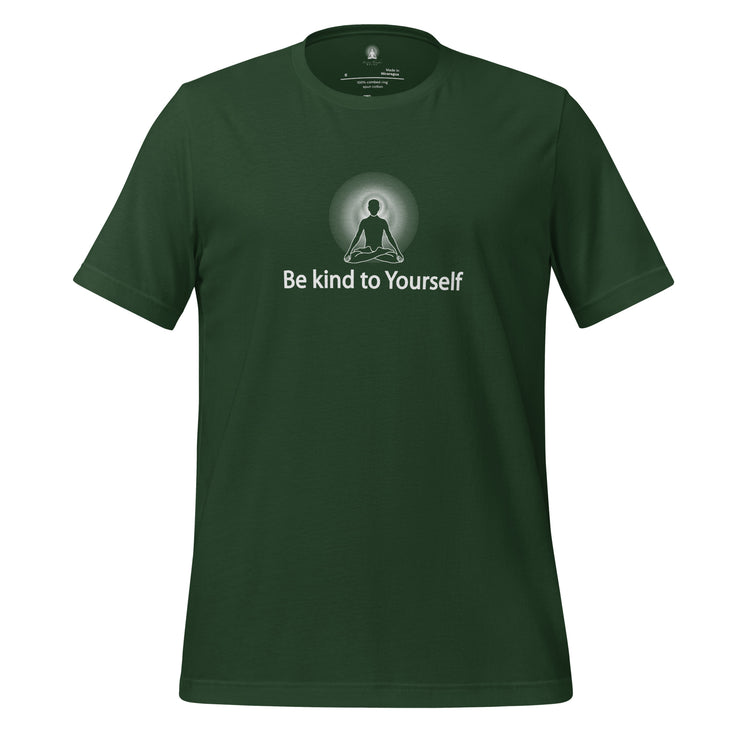 "Be kind to Yourself" Positive Thought Brand Unisex T-Shirt (White Graphic)