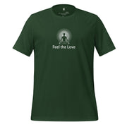 "Feel the Love" Positive Thought Brand Unisex T-Shirt (White Graphic)