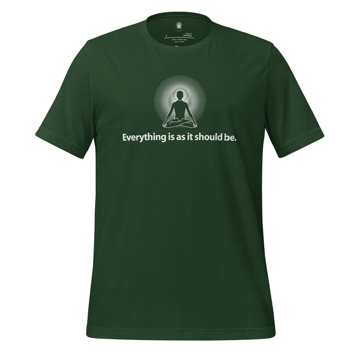 "Everything is as it should be" Positive Thought Brand Unisex T-Shirt (White Graphic)