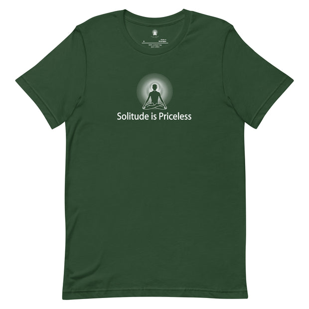 "Solitude is Priceless" Positive Thought Brand Unisex T-Shirt (Black Graphic)