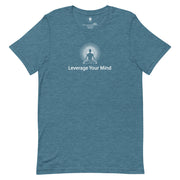 "Leverage Your Mind" Positive Thought Brand Unisex T-Shirt (White Graphic)