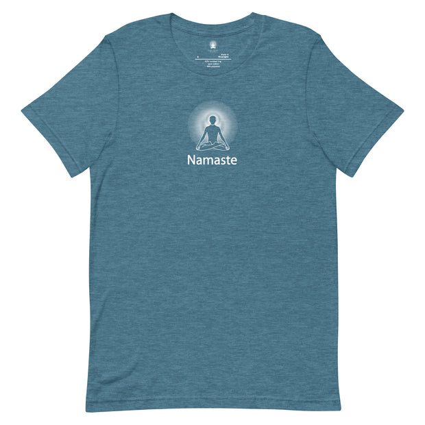 "Namaste" Positive Thought Brand Unisex T-Shirt (White Graphic)
