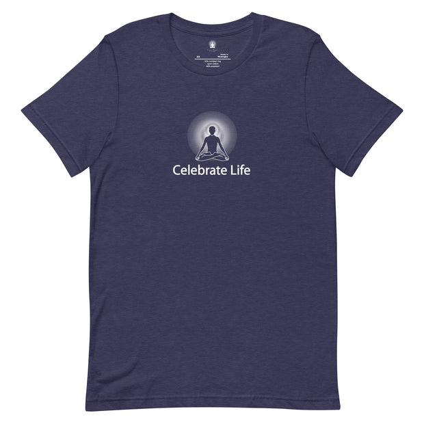 "Celebrate Life" Positive Thought Brand Unisex T-Shirt (White Graphic)