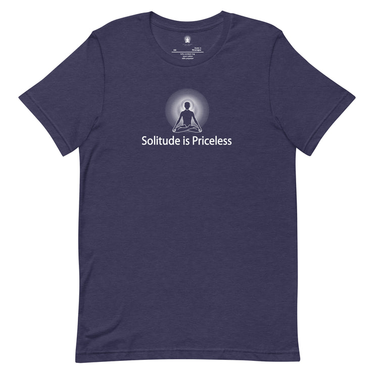 "Solitude is Priceless" Positive Thought Brand Unisex T-Shirt (Black Graphic)