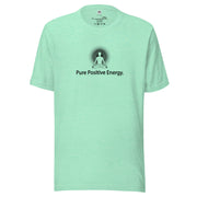 "Pure Positive Energy" Positive Thought Brand Unisex T-Shirt (Black Graphic)