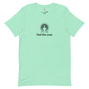 "Feel the Love" Positive Thought Brand Unisex T-Shirt (Black Graphic)