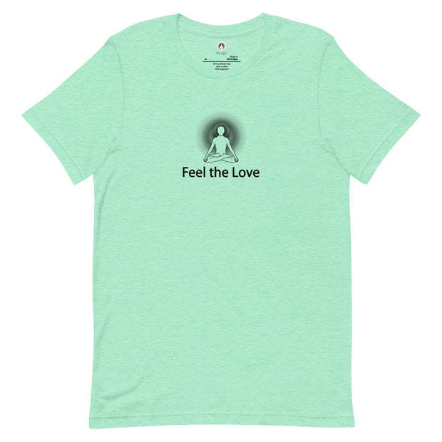 "Feel the Love" Positive Thought Brand Unisex T-Shirt (Black Graphic)